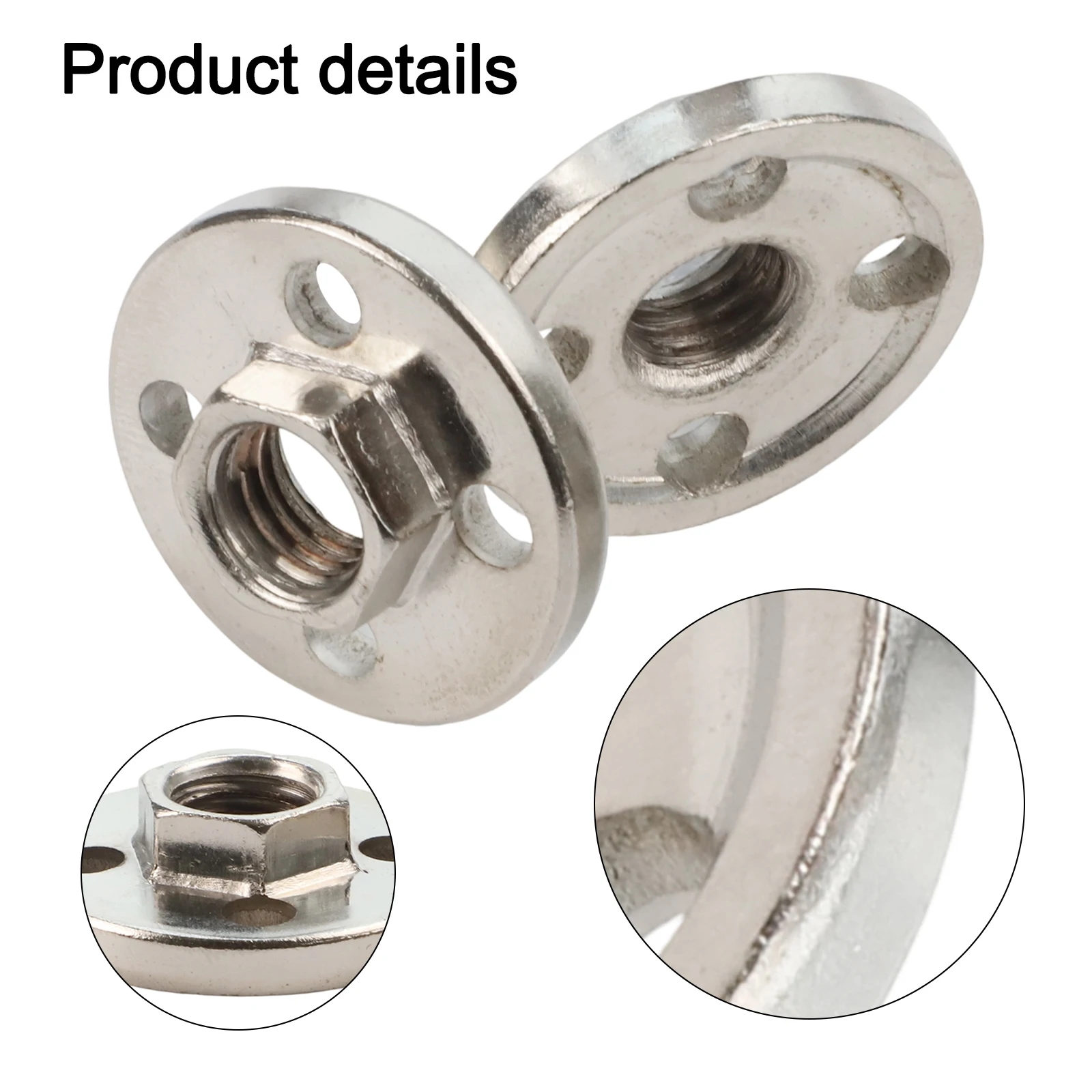 

2pcs Pressure Plate Cover For 100 Angle Grinder M10 Thread Hexagon Locking Nut Fitting Tools Flange Nuts For Polisher
