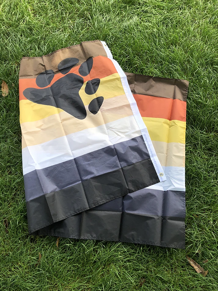 Rainbow Flag 90x150cm LGBTQIA Bear Brotherhood Gay Pride Flag High Quality Polyester for Decoration