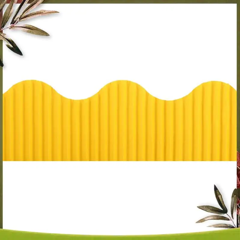 Picture 3: New-4 Rolls Bulletin Board Borders Scalloped Border Decoration Background Paper For Decorative Borders (Yellow And Blue)