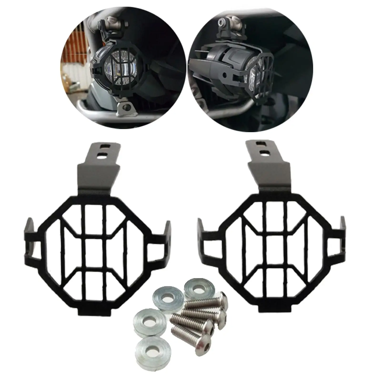 Motorcycle Fog Lamp Guard Iron Protective Cover Rugged Shield for BMW R1200GS Adventure LED Use