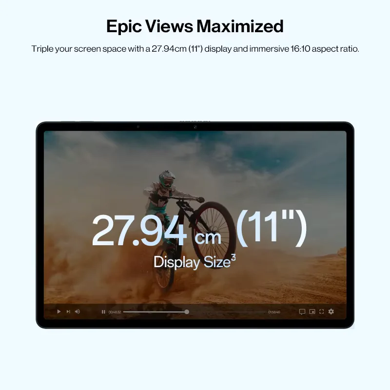 Versión Global OnePlus Pad Lite Tablet de 11 pulgadas con pantalla de 90Hz para el cuidado de la vista, batería súper grande de 9340 mAh y MediaTek Helio G100 5