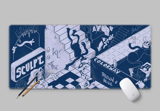 Rubber Tube Table Edition Mouse Pad Super Large Waterproof Thickened Esports Gaming Slide Kawaii Gaming Keyboard Table Computer