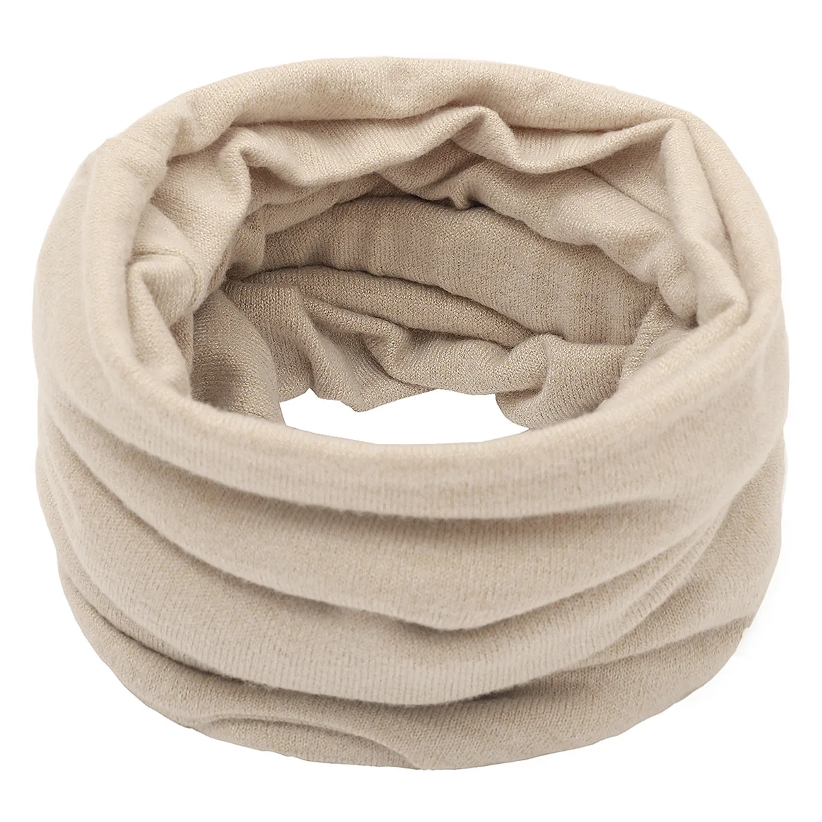 Knitted Neckerchief For Women Men Autumn Winter Solid Color Pullover Knitting Scarf Casual Outdoor Soft Warm Neck Collar Scarves