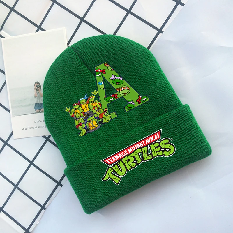 Ninja Turtles Boys Knitted Hats Children Headgear Cotton Winter Cute Woolen Cap Student Bonnet Cartoon Anime Kids Birthday Gifts