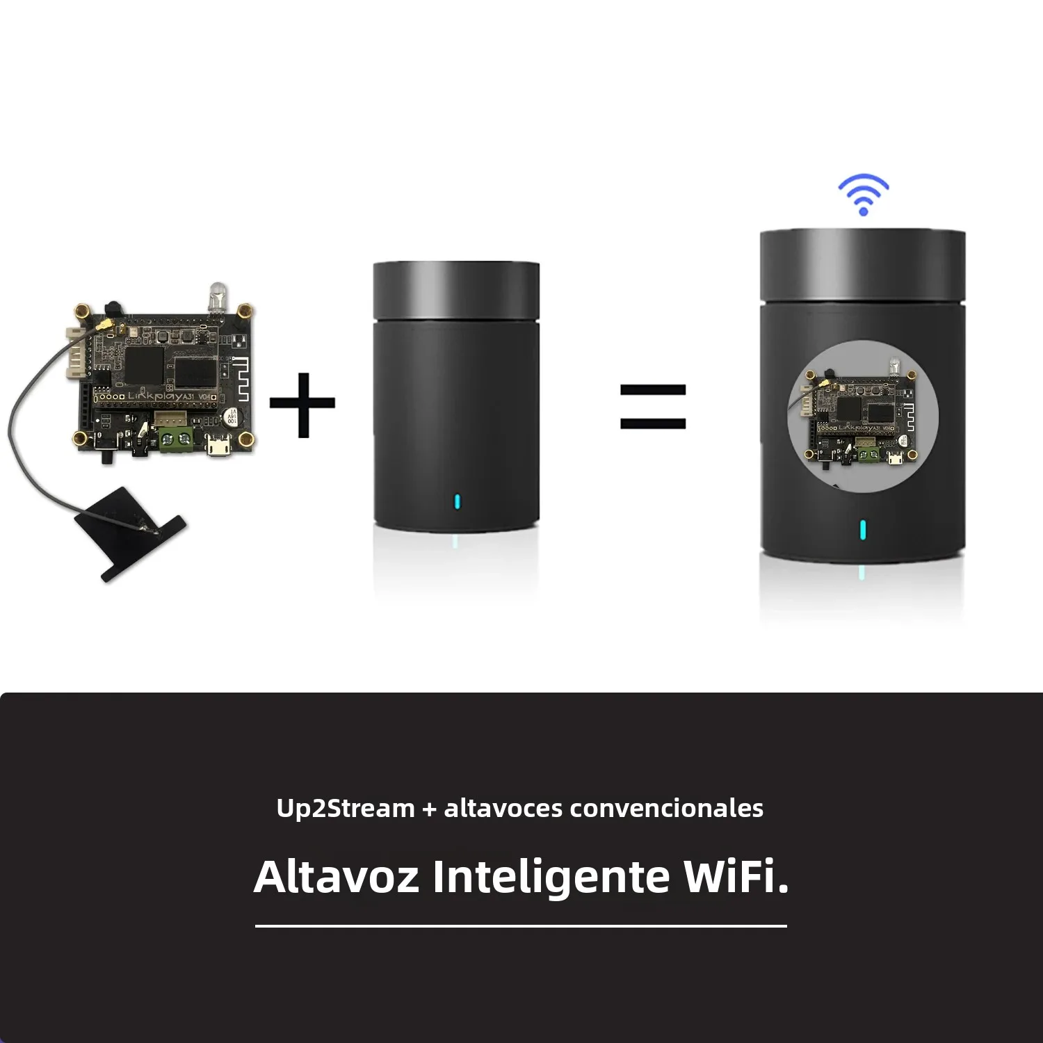 Imagen 3: D10 WiFi y Bluetooth 5,0 Audio recibir módulo Bluetooth I2S salida analógica ESS9023 placa de salida con Airplay DLNA Wifi Audio
