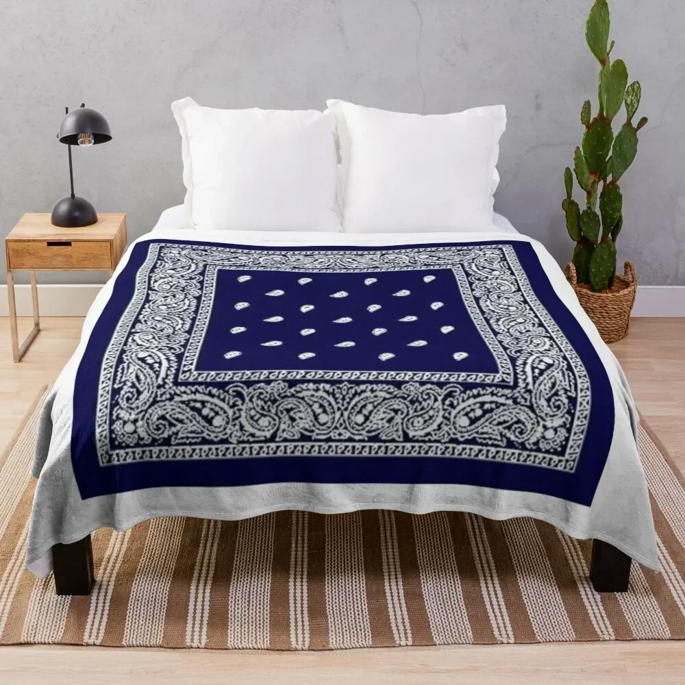 Crips - Bandana Patern Throw Blanket Heavy wednesday Blankets