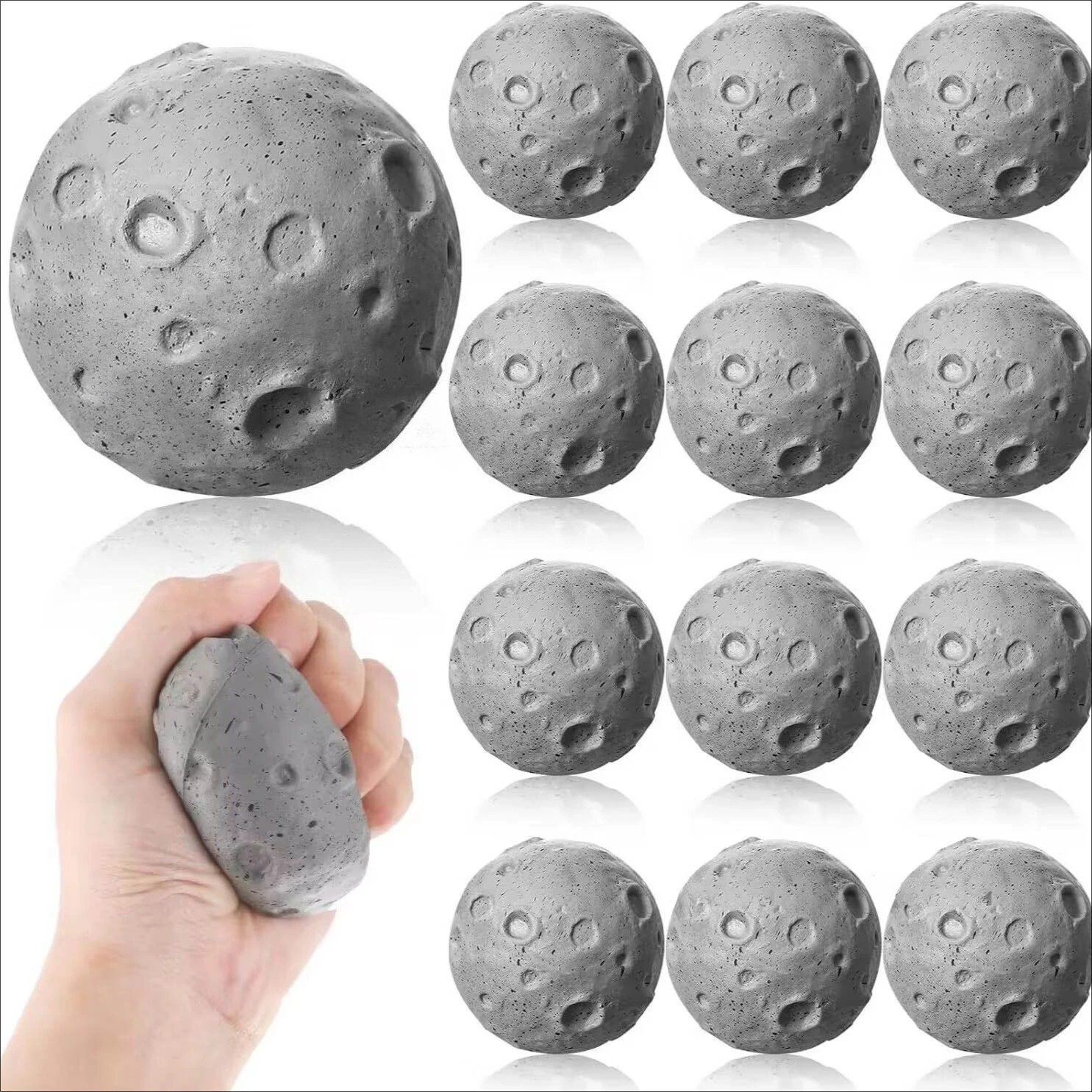 Foam Meteorite Ball Squeeze Toy High-elasticity PU Sponge Stress-relieving Fidget Toy Soft Fast Rebound Decompression Ball Gift