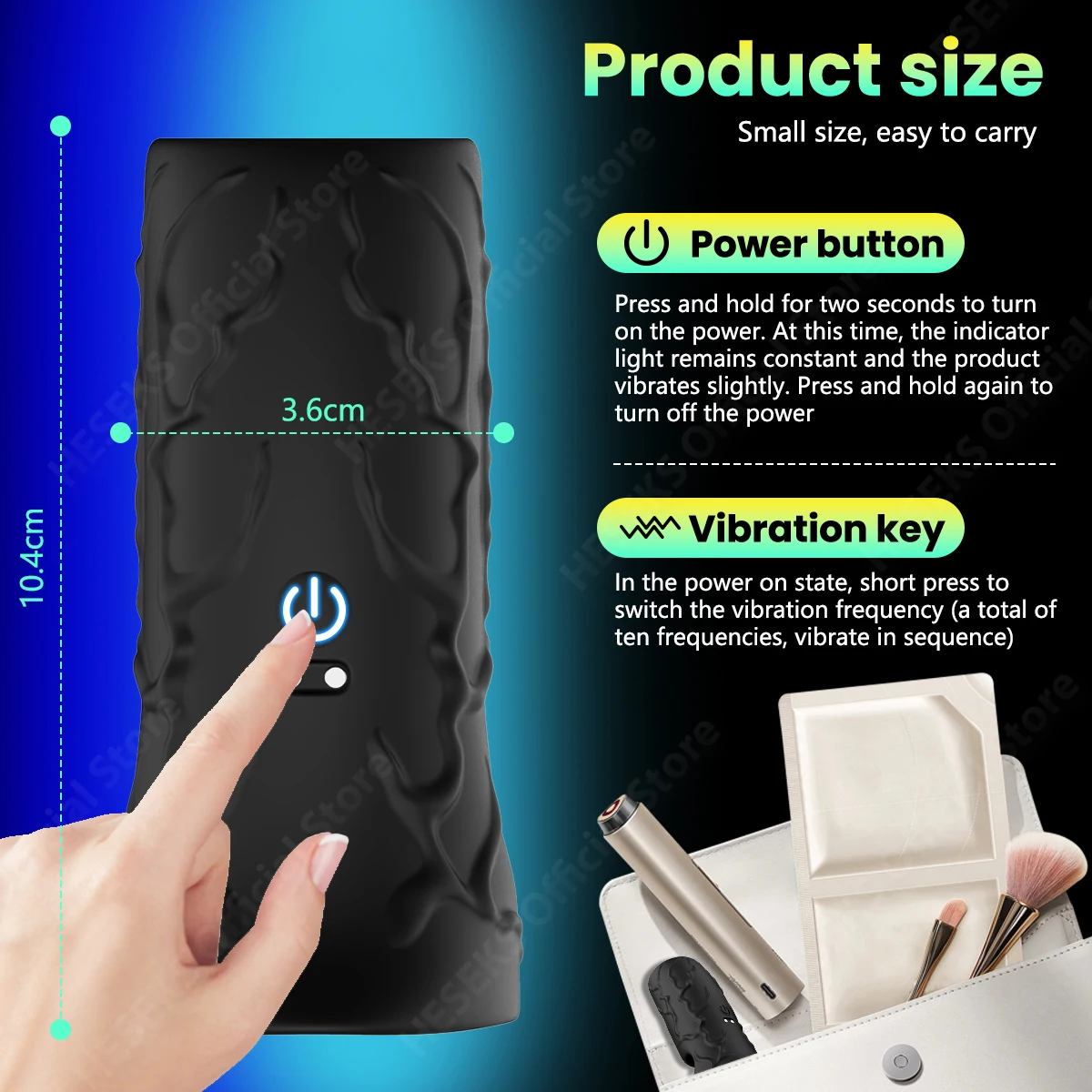 HESEKS Penis Ring Vibrator Cock Delay Trainer Testicles G Spot Stimulation Extender for Penis Adult Sex Toys for Men Couple 18+