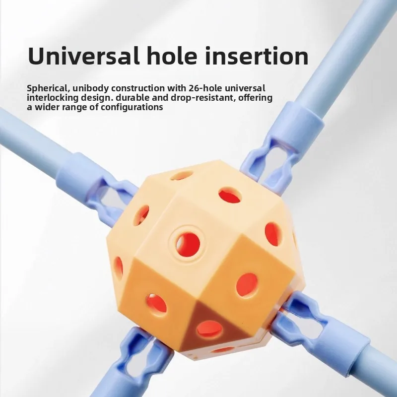 مجموعة مكعبات البناء DIY، لعبة ألغاز تعليمية للأولاد، لعبة تجميع وتفكير كبيرة متشابكة بـ 26 فتحة