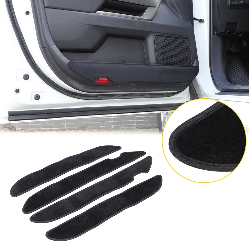 

4Pcs Velvet Black For Toyota Tundra 2022+ car door anti-dirty mat decorative sticker car interior protection accessories