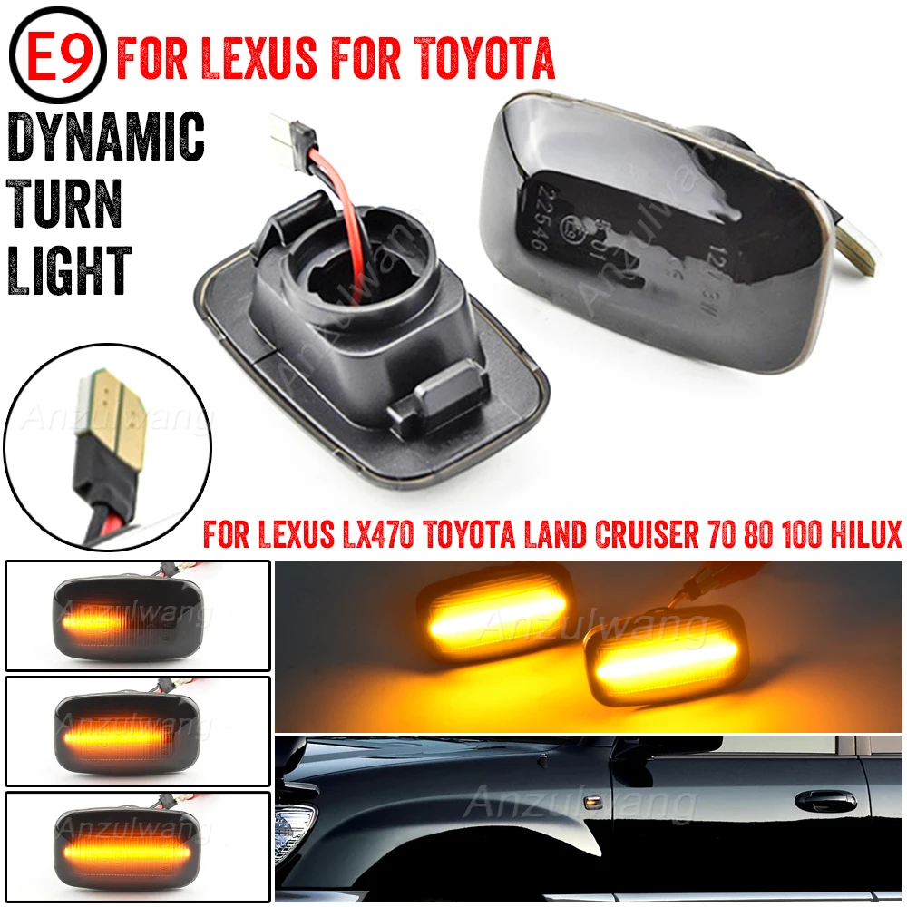 

Dynamic/Normal Flash Side Marker Turn Signal Blinker Light For Toyota FJ CRUISER GSJ15 LAND CRUISER GR17 LEXUS LX470 1998-2007