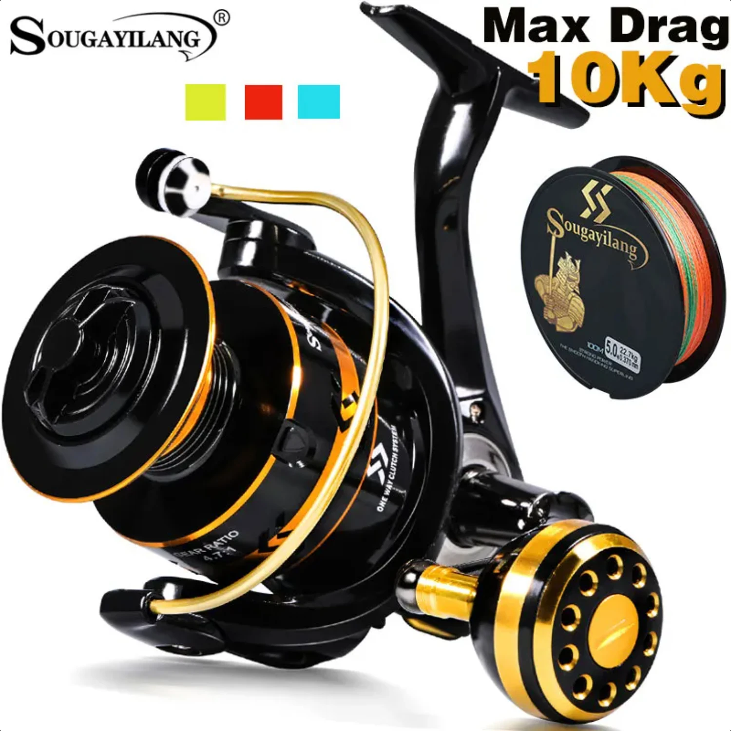 

Spinning Fishing Reel High Strength Cast Alloy Drive Gear Aluminum Spool Saltwater Freshwater Spinning Reel Pesca