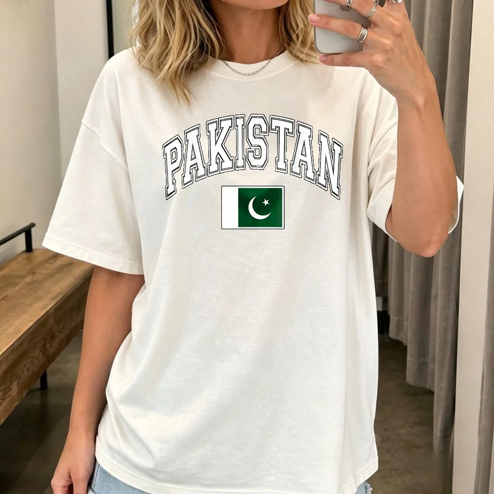Pakistan Flag Graphic Printed Pakistani Pride T-Shirt Summer Cotton Short Sleeve Breathe Comfort T Shirt Casual Man Women Tees