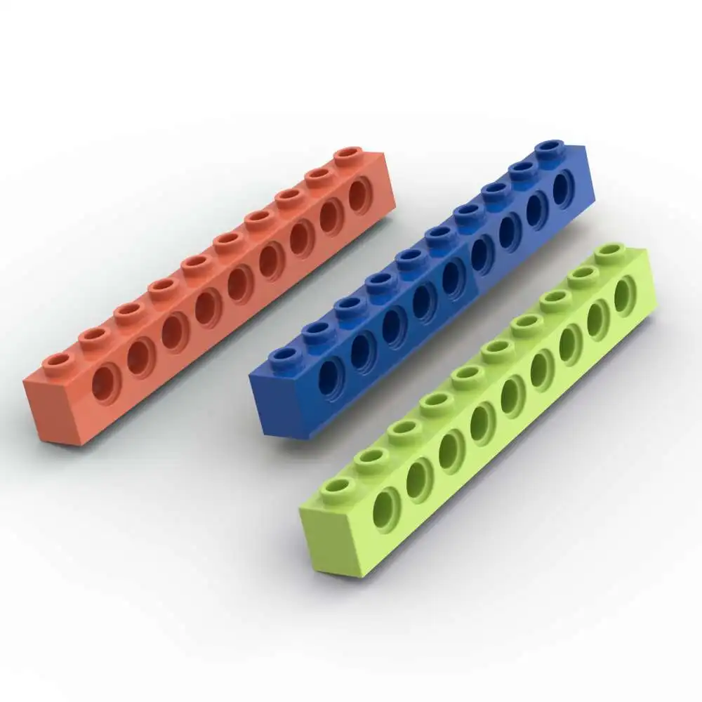 

MOC 10PCS Educational Assemble Bricks 2730 1x10 High-Tech With Holes Building Blocks Particle Puzzle Toy Children Birthday Gifts