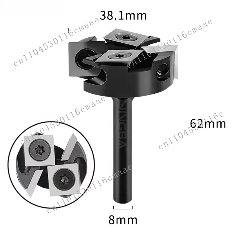 4 Blade Detachable Inlaid Board Breaking Discarded Woodworking XPtools Milling Cutter CNC Spoilboard Surfacing Router Bits
