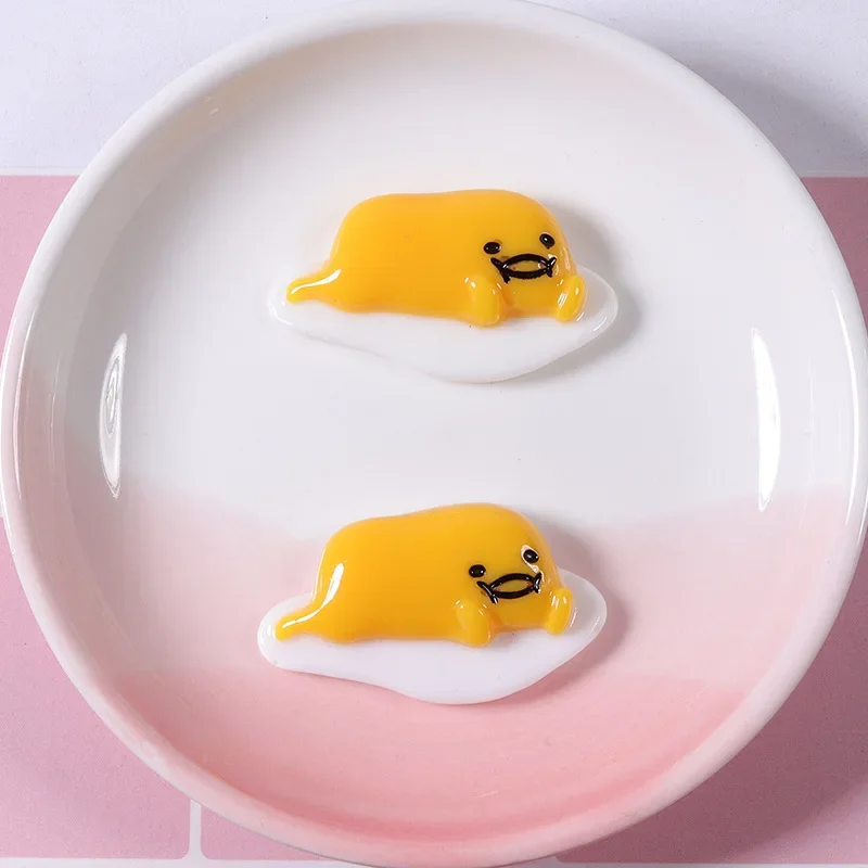 2/5pcs Small Sanrio Cartoon Anime Character Resin Accessories for Diy Jewelry Making Gudetama Badtz-maru Resin Flatback Charms