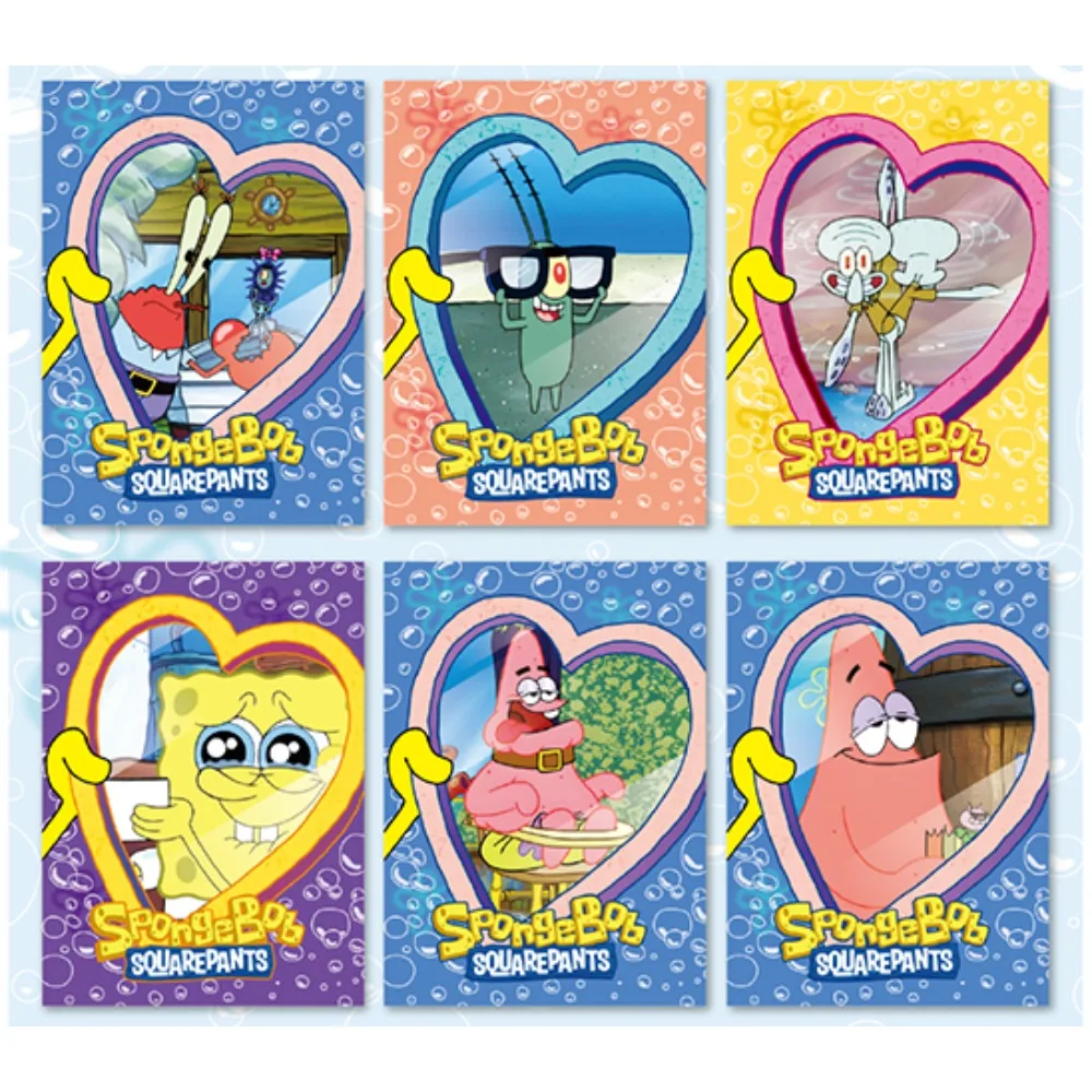 Echte SpongeBob Schwammkopf Kartens ammlung Cartoon Super Bowl Leadsänger Diamant Flash-Karte Geburtstags geschenk Spielzeug für Kinder