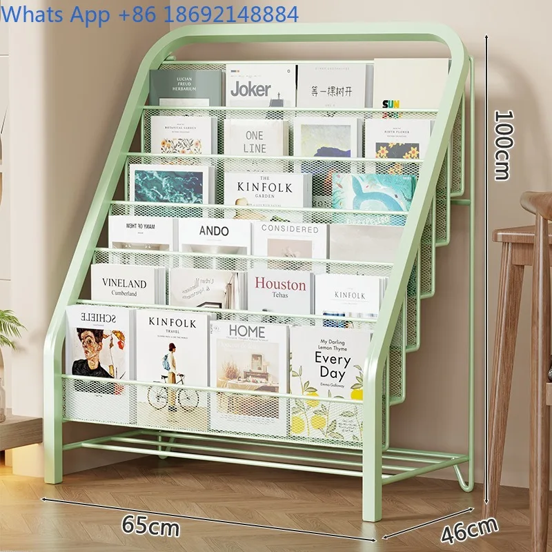 Newspaper Magazine Rack Brochure Display Stand Office Drawing Document Storage Organizer Floor Rack