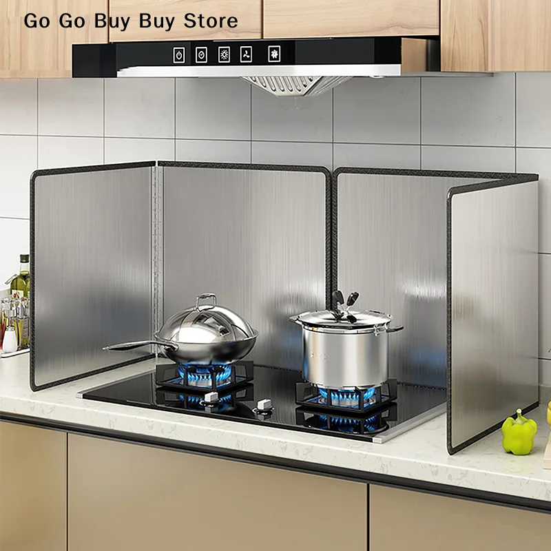Splatter Guard,Foldable Stainless Steel Oil Splatter Screens for Frying,Oil Splash Insulation Board, Nonstick Oil Splatter Guard
