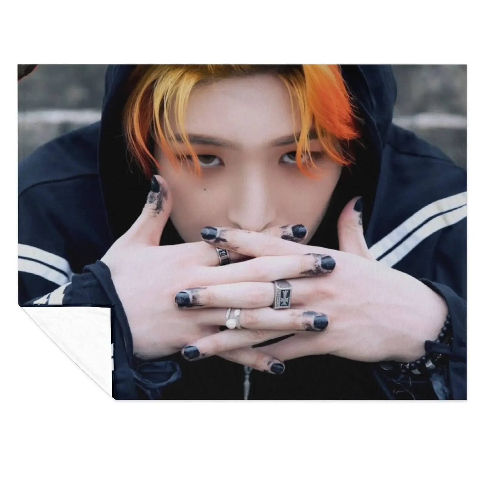 

ATEEZ MINGI HALAZIA Throw Blanket bed plaid Travel For Decorative Sofa Weighted Blankets