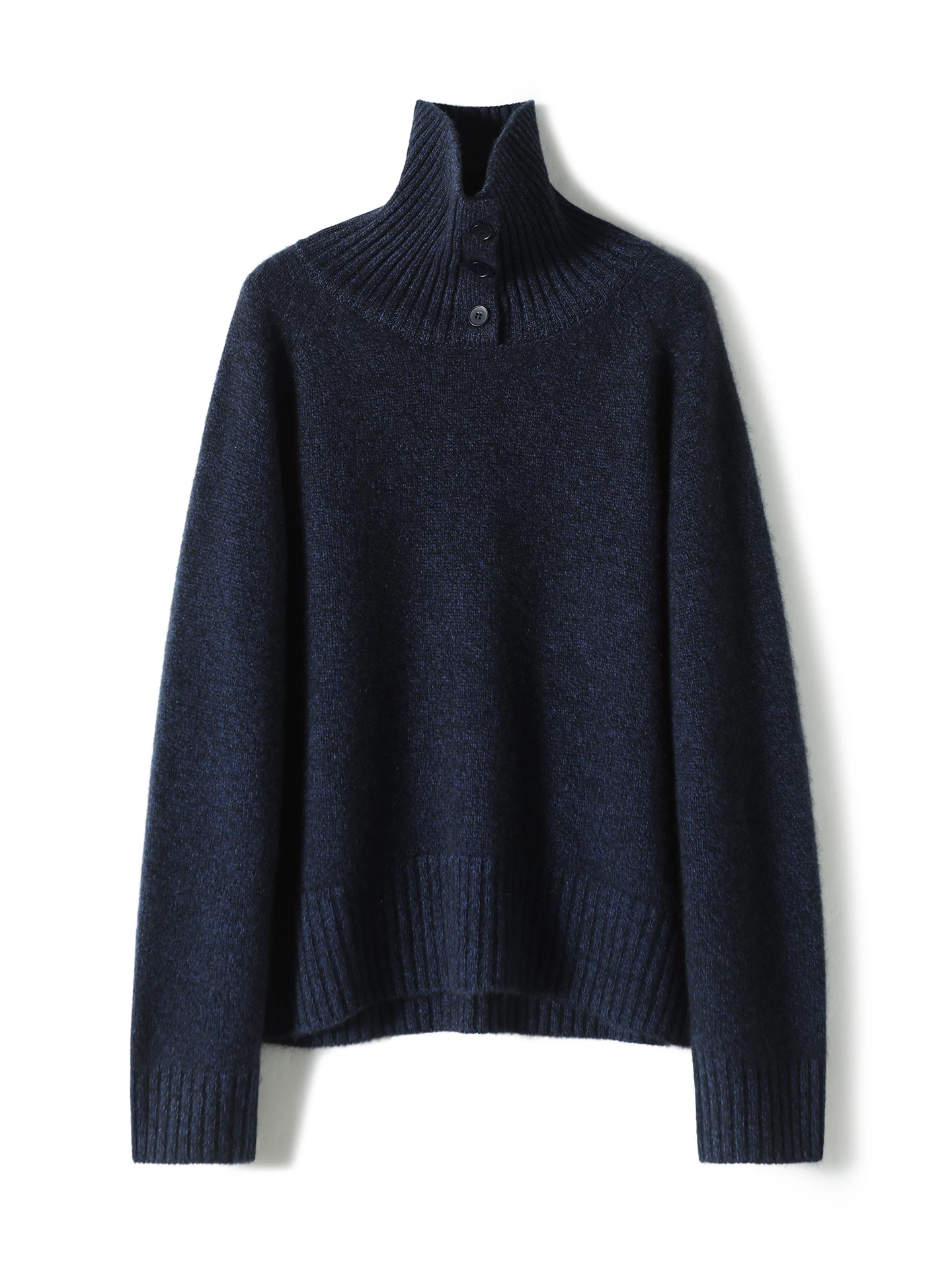 Soft Cloud Feeling High Collar Knitted Sweater Triplet Warm Ne Goat Camere Pure Color Commute Sle Loose Fit Ladies