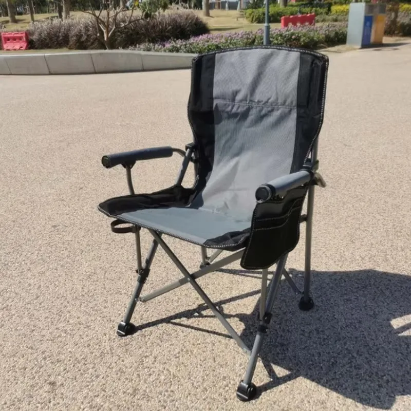 Outdoor Portable Large Armchair Leisure Car Camping and Picnics Director Chair Comfortable Backrest Foldable Fishing Chairs