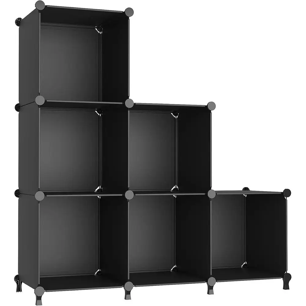Cube Storage Organizer, Storage Cubes Shelves Bookshelf, 6 Cube Closet Organizers and Storage, DIY Stackable Plastic Clothes Org
