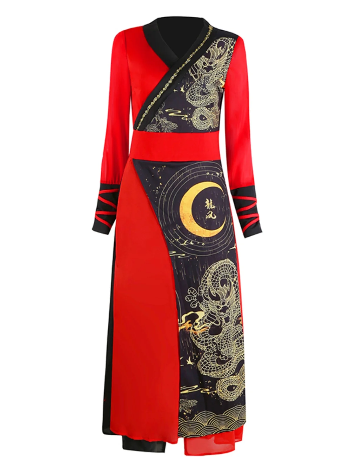 Set di costumi di danza jazz per adulti, vestito da batteria, abbigliamento per spettacoli teatrali, vestito da ballo del vento, tessuto tradizionale cinese Romano