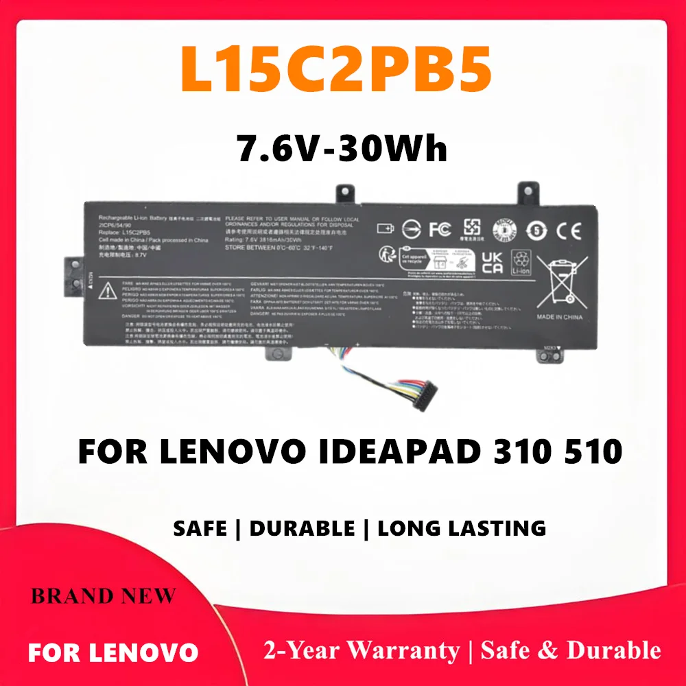 

L15C2PB5 Laptop Battery for Lenovo IdeaPad 310-15ISK 310-15IKB 510-15ISK