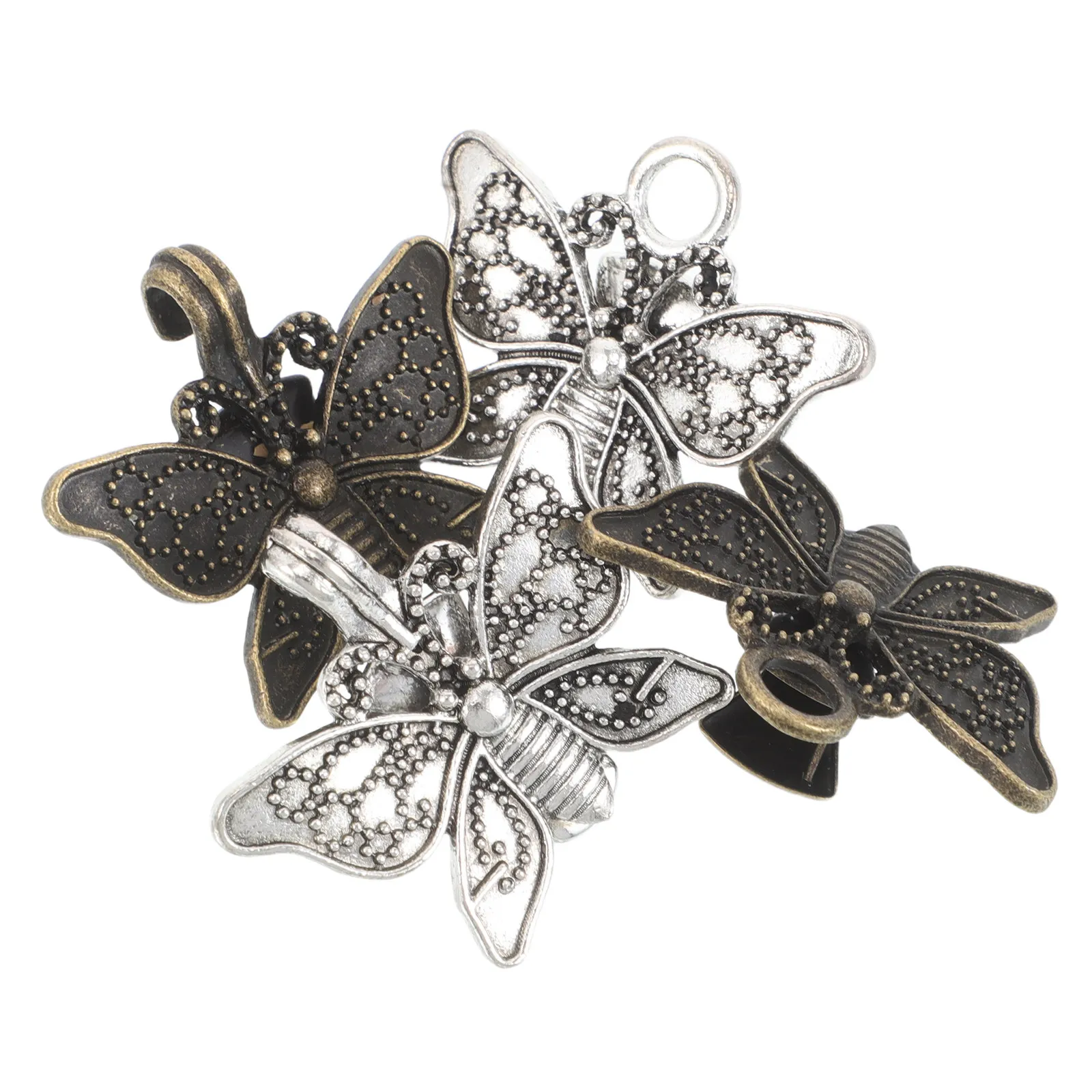 

2Pairs Retro Butterfly Scarf Clips for Women Vintage Metal Shawl Closure Clips Sweater Cardigan Lapel Clasp Dress Cinch Clip