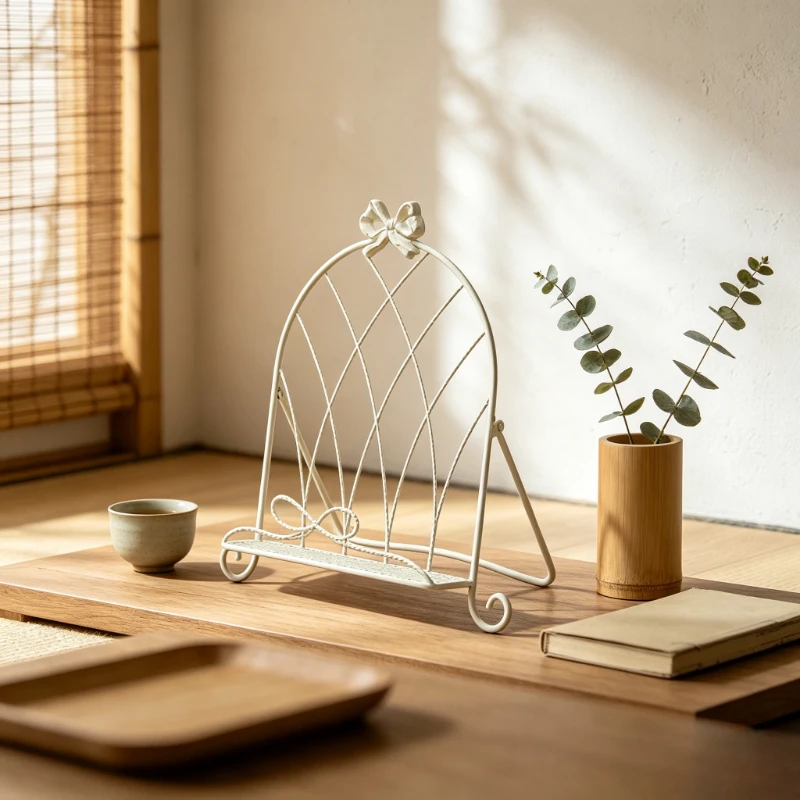 Magazine Holder Rack - Vintage Metal Depolama Rafı Sağlam Masaüstü