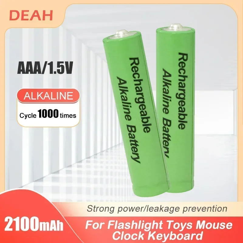 1-4PCS 1.5V 2100mAh AAA 3A Alkaline Rechargeable Battery For Camera Flashlight Toys Shaver Watch Mouse Clock Remote Control