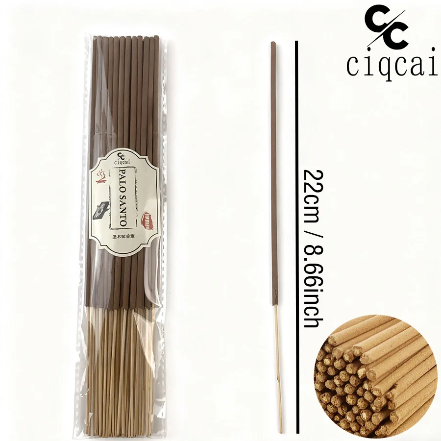 Palosanto Natural Incense Sticks, 22cm Long High-Quality Handmade Incense Sticks, Made from Pure Peruvian Sacred Wood, with a Rich and Long-Lasting Fragrance, Suitable for Yoga, Meditation, Camping, Tea Rooms, and Home Decoration