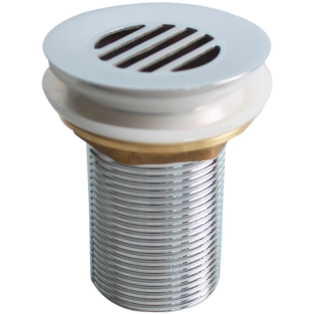 1 Piece Brass Push Up Sink Drain Flap Type Waste Strainer For Bathroom Basin Copper Plumbing Fixture