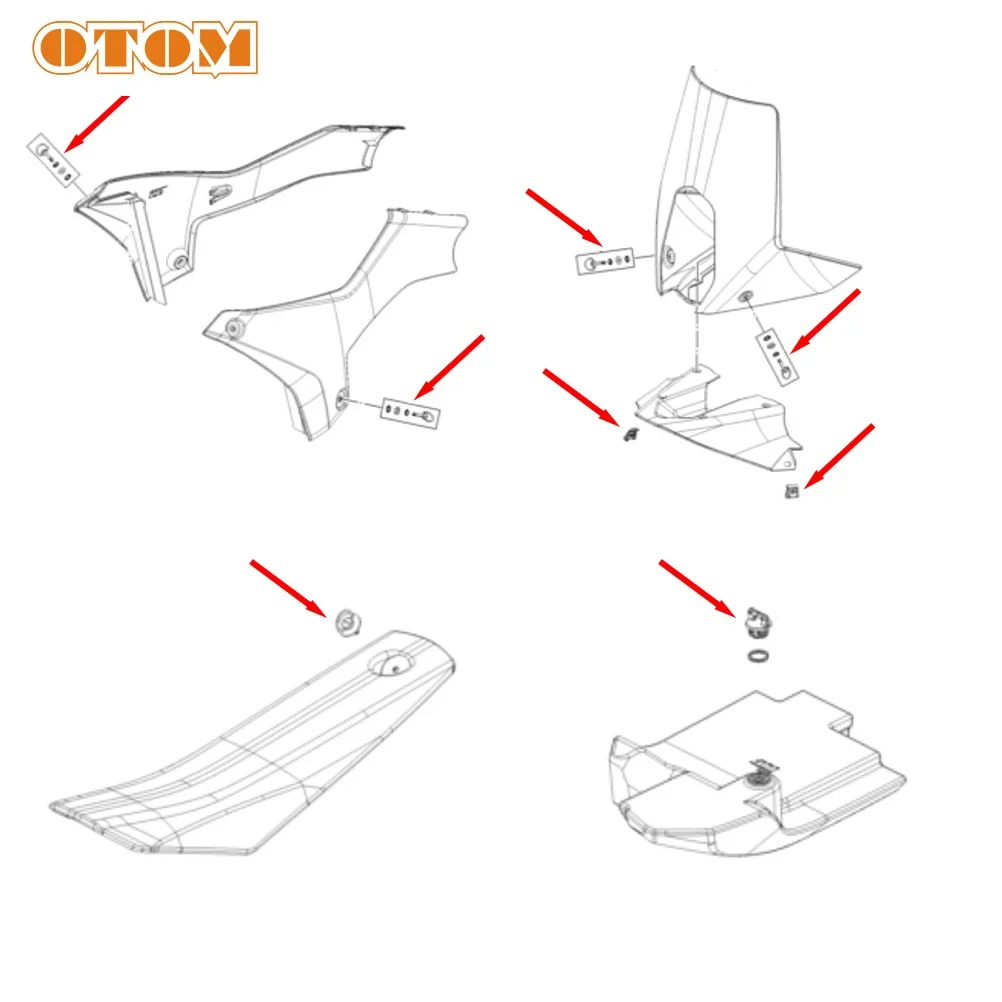 Motorcycle Windshield Spoiler Tool Case Cover Seat Quick Release Connector For KTM HUSQVARNA GASGAS TC MC SX 50 65 RALLY 450 690