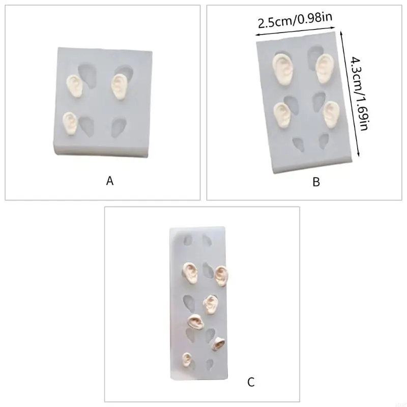 103C Formulários realistas orelha moldes silicone