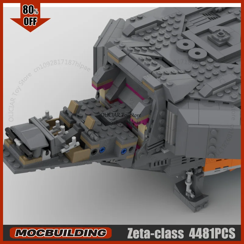 MOC Space Zeta-class Heavy Shuttle Battlecruiser Building Blocks StarCraft Model Technology Bricks DIY Assembly Toys Xmas Gifts