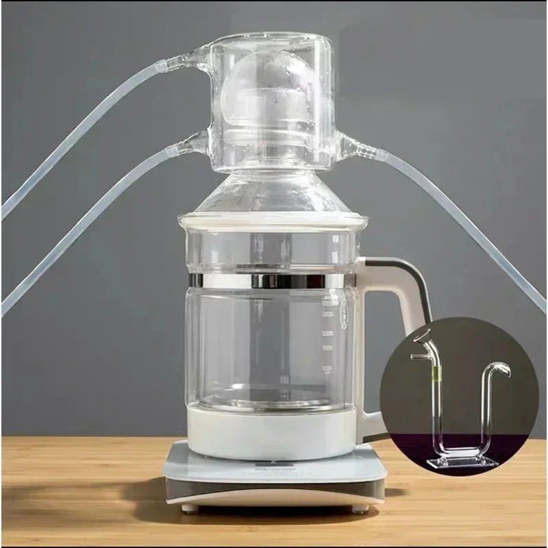 2.5L Glass Chinese Medicine Distiller Househol Pure Dew Hine Mini Essential Oil Refining Equipment Electric Heating Brewer N