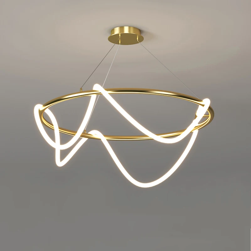 Imagem -03 - Led Music Notes Teto Lustre Cromo Dourado Regulável Lâmpadas Penduradas Iluminação para Sala de Estar Nova Tendência 2024