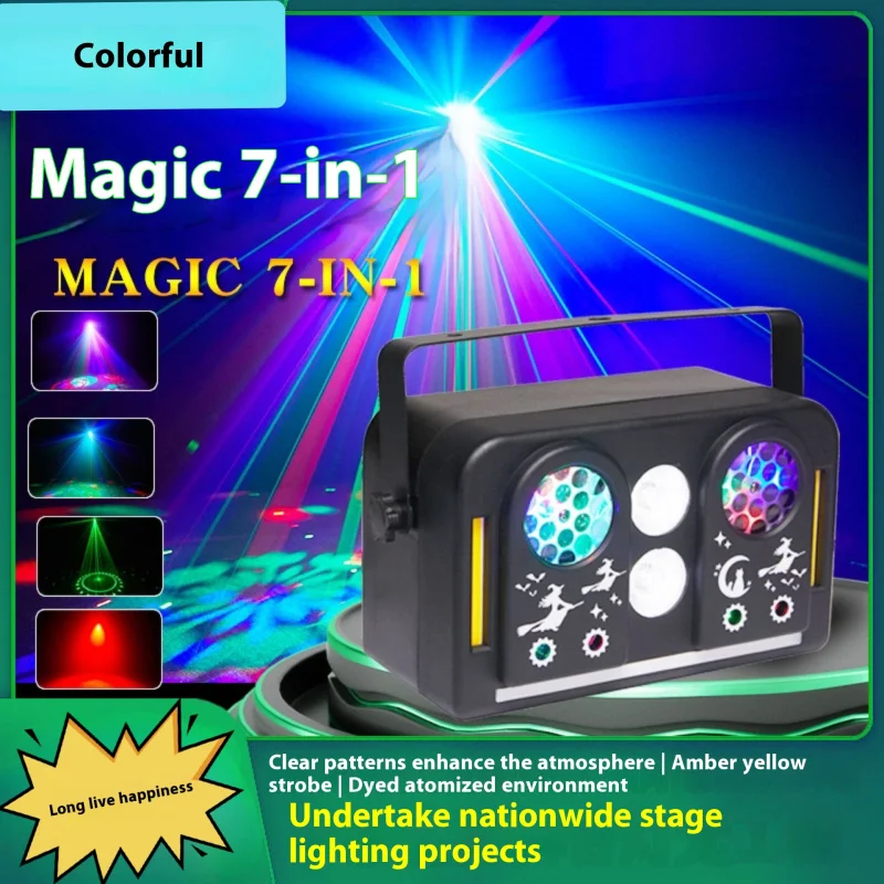 

New Magic-in-1 Pattern KTV Flash Light DJ Disco Atmosphere Stage Light Magic Laser