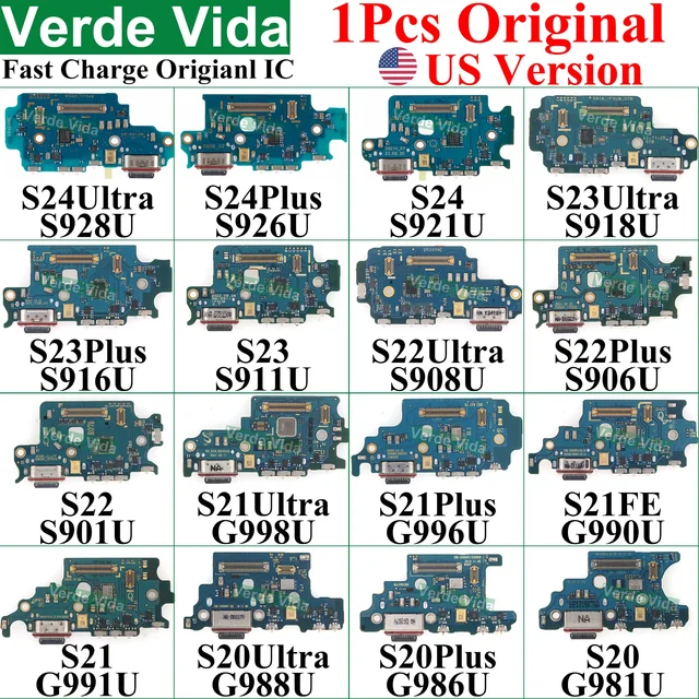 Płytka portu ładowania USB Wersja amerykańska Złącze dokujące Elastyczny kabel do Samsung S928U S918U S908U S906U S23 S24 Ultra S22 Plus S21 FE