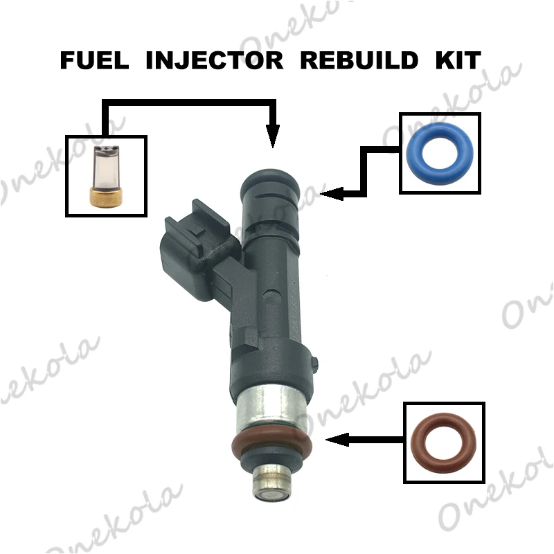 Fuel Injector Service Repair Kit Filters Orings Seals Grommets For 2006-2008 Mazda3 Mazda6 Mazda5 MX-5 Miata 6M8G-BA 0280158103