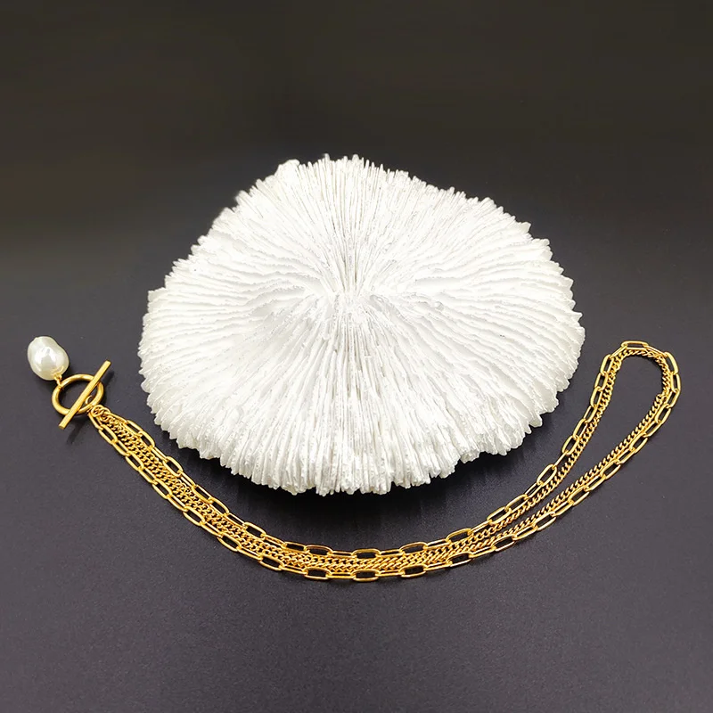 Trend Elegant Jewelry Wedding Big Pearl Pendant Chain Necklace For Women Fashion White Imitation Pearl Choker Necklace image 5