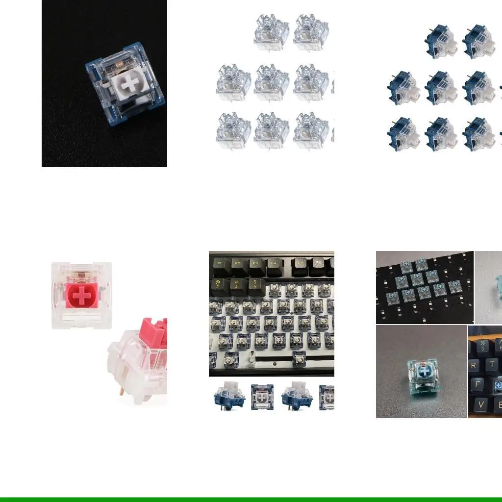 

U55C Mute Linears Переключатели 3PIN Механические клавиатуры TTCS Silence Bluish White V2V3 выключатели