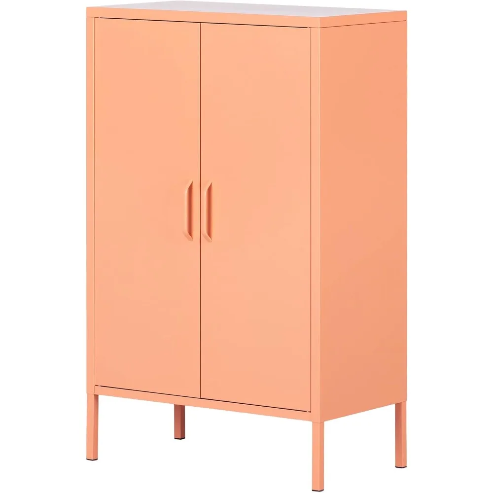 

2-дверный акцентный шкаф Crea Metal оранжевый, современный