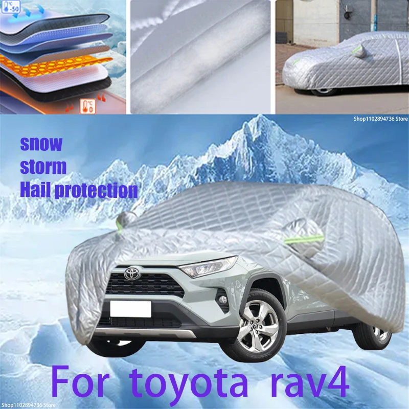 

For toyota rav4 Outdoor Cotton Thickened Awning For Car Anti Hail Protection Snow Covers Sunshade Waterproof Dustproof