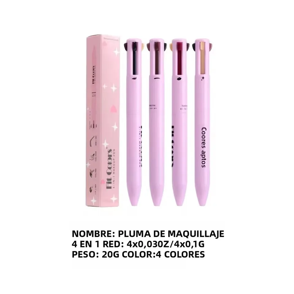 Four-in-One Multifunctional Makeup Pen Eyeliner Lip Liner Eyebrow Pencil Highlighter Eyeshadow Pen 4in1 Beauty Cosmetic