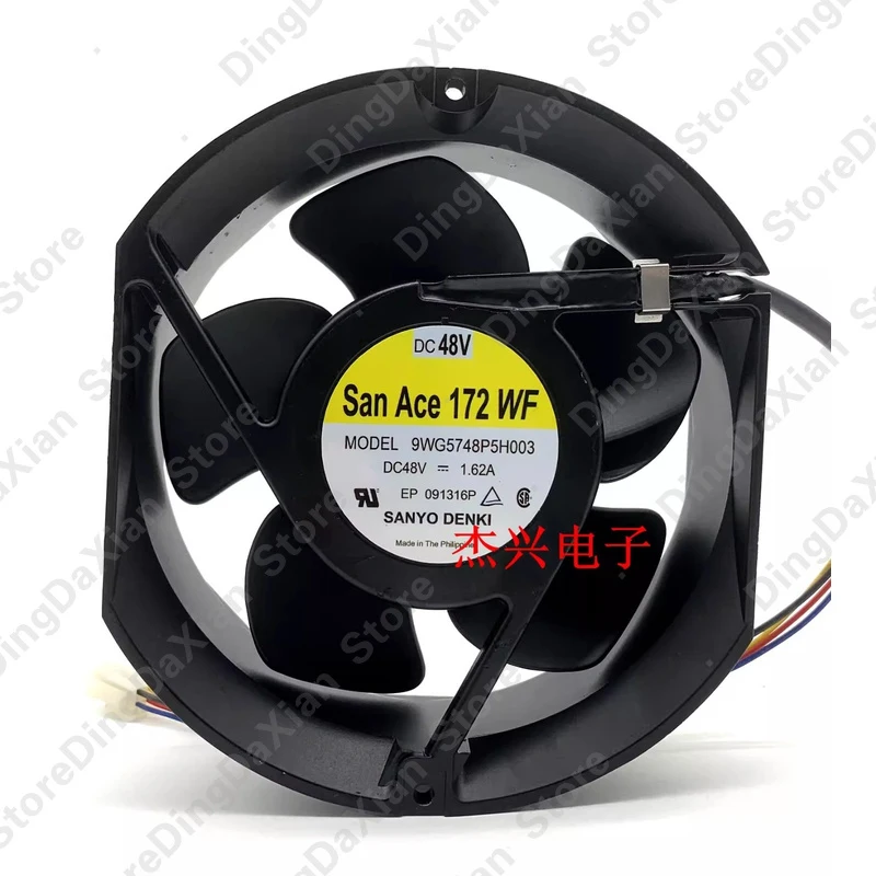 DC48V 1.62A 9WG5748P5H003 4-Wire Cooling Fan for Sanyo SanAce172W