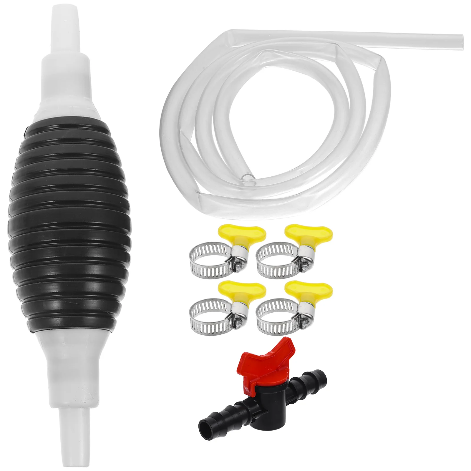 Manual Oil Pump Set Fuel Transfer Kit Car Portable Hose Siphon Hand Gasoline Metal Accessories