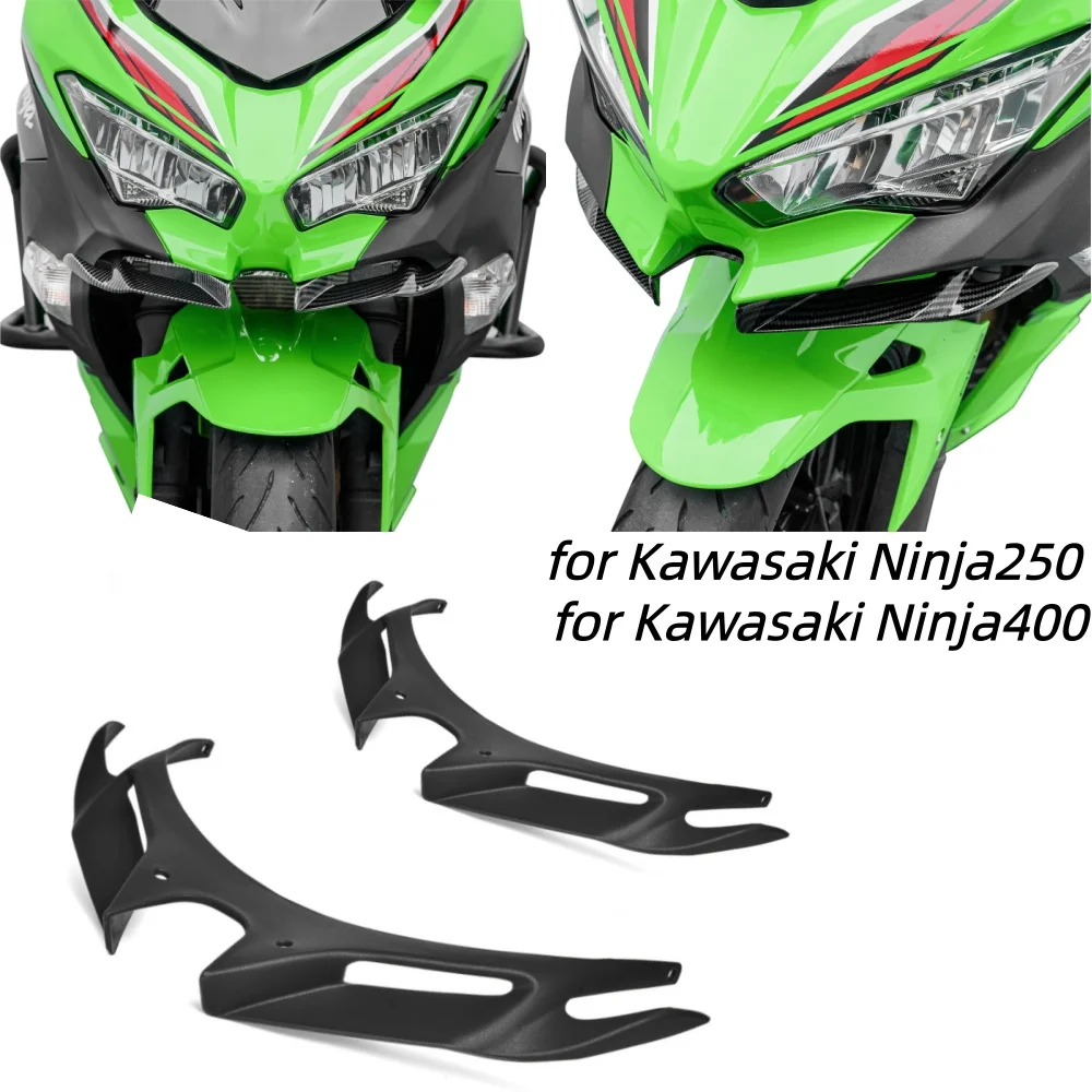 

Wolfline for Kawasaki Ninja 250 400 Motorcycle Front Beak Fairing Cover Winglet Wing Guard Trim for Ninja250 Ninja400 2018-2024